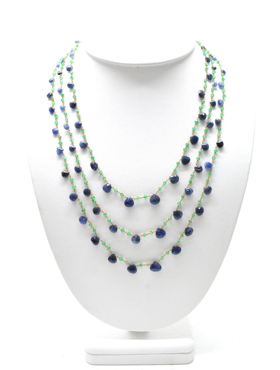 14k Solid yellow Gold Necklace In Heart and Rounde Shape, SGGRC-204