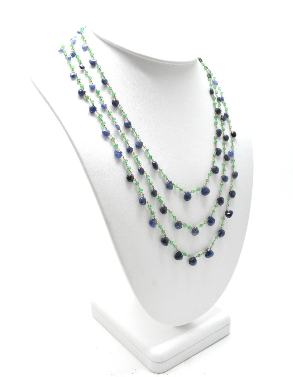 14k Solid yellow Gold Necklace In Heart and Rounde Shape, SGGRC-204