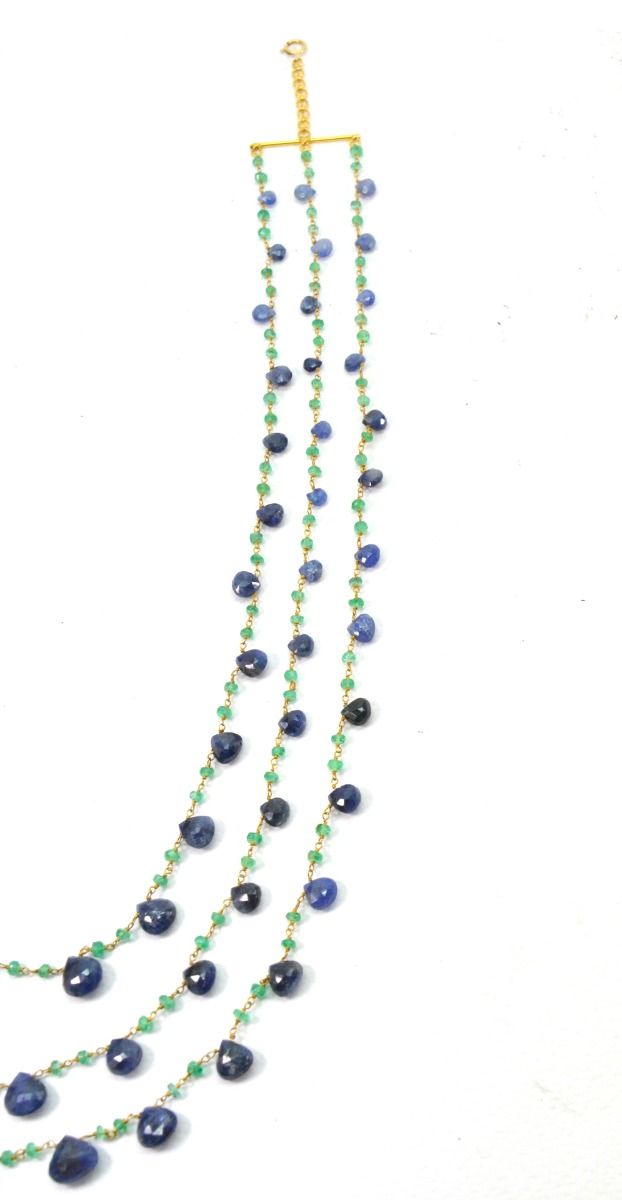 14k Solid yellow Gold Necklace In Heart and Rounde Shape, SGGRC-204