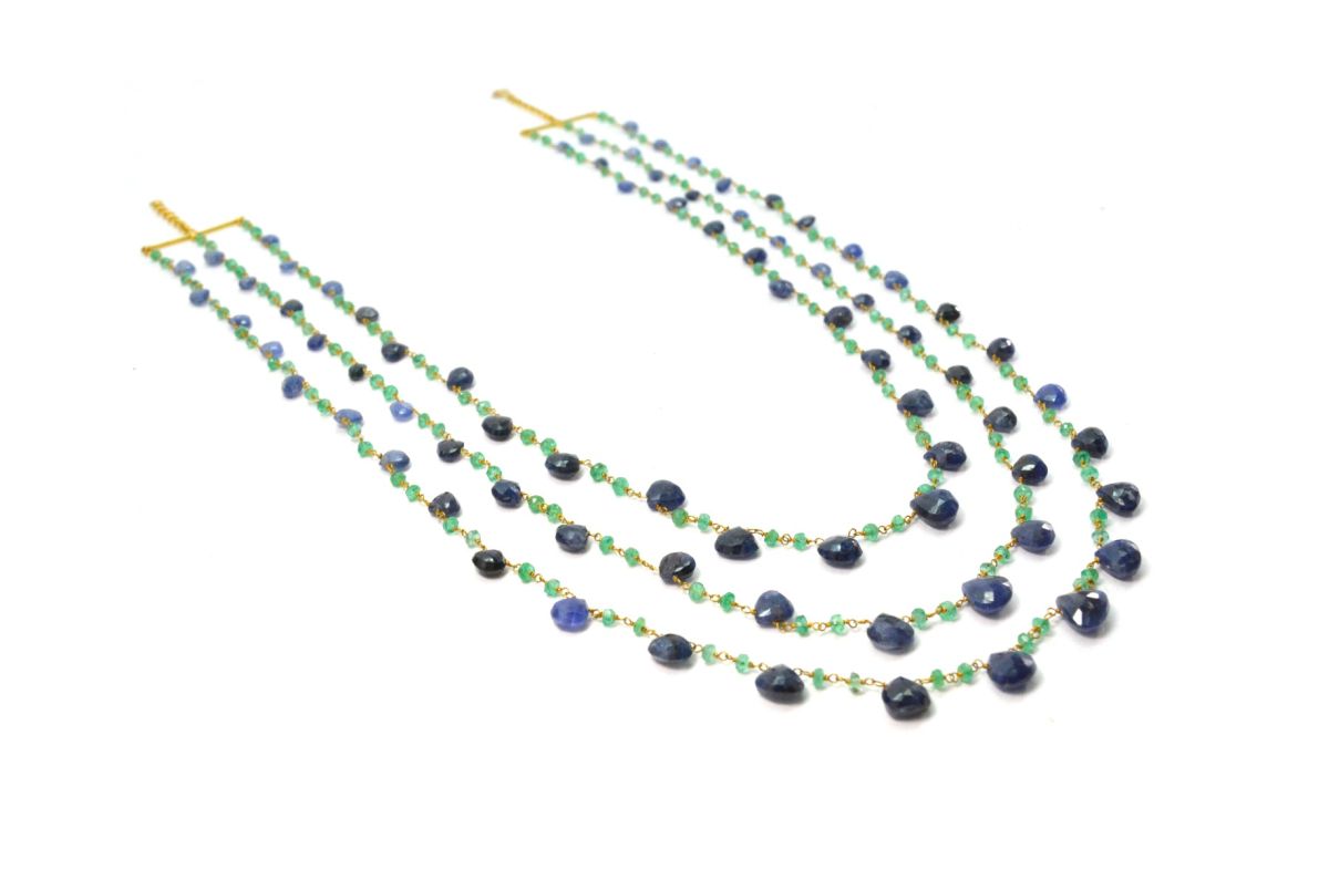 14k Solid yellow Gold Necklace In Heart and Rounde Shape, SGGRC-204