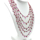 14k Solid yellow Gold Necklace - Natural Ruby Stones, 4.00x4.00-7.00x7.50mm - SGGRC-205