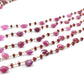 14k Solid yellow Gold Necklace - Natural Ruby Stones, 4.00x4.00-7.00x7.50mm