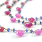 14k Solid yellow Gold Necklace With Natural Ruby Sapphire In 2.50 MM, SGGRC-206