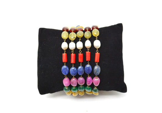 Splendid 14k Solid yellow Gold Bracelet With Mix Sizes