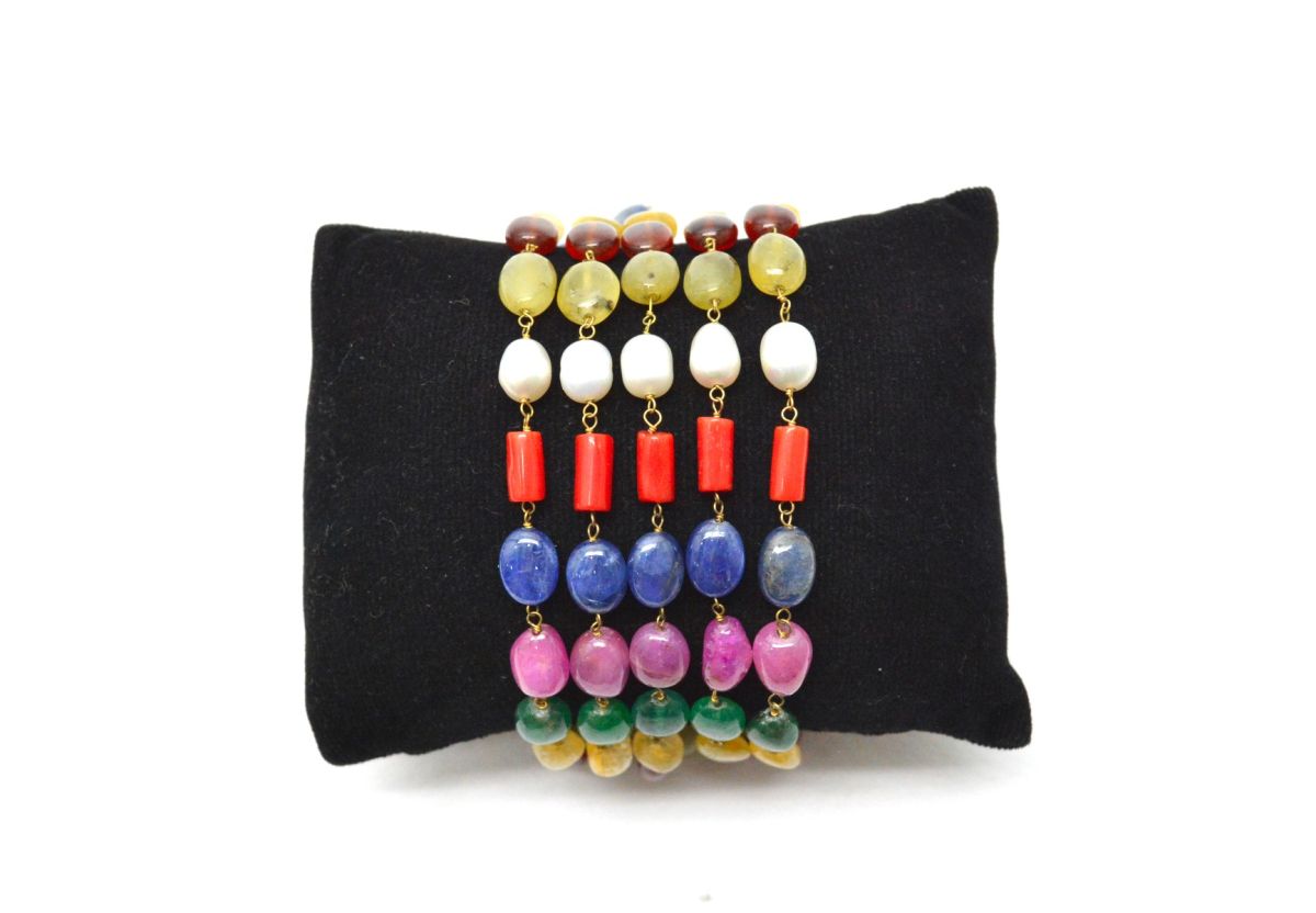 Splendid 14k Solid yellow Gold Bracelet With Mix Sizes -  SGGRC-209