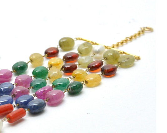 Splendid 14k Solid yellow Gold Bracelet With Mix Sizes - view 3