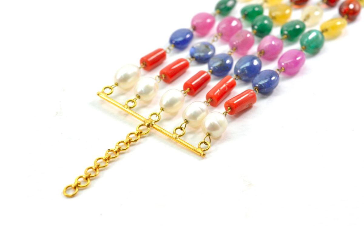 Splendid 14k Solid yellow Gold Bracelet With Mix Sizes -  SGGRC-209