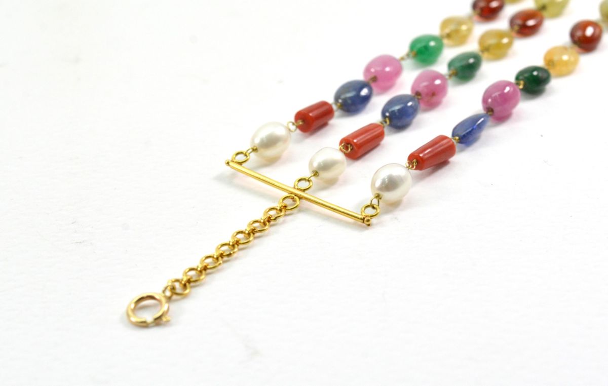 Beautiful 14k Solid yellow Gold Bracelet With Mix Size