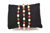 Wonderful 14k Solid yellow Gold Bracelet With Coral Stone