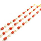 Wonderful 14k Solid yellow Gold Bracelet With Coral Stone -  SGGRC-211