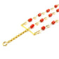 Wonderful 14k Solid yellow Gold Bracelet With Coral Stone -  SGGRC-211