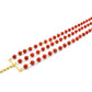 Amazing  14k Solid yellow Gold Bracelet Studded With Coral Stone - SGGRC-212