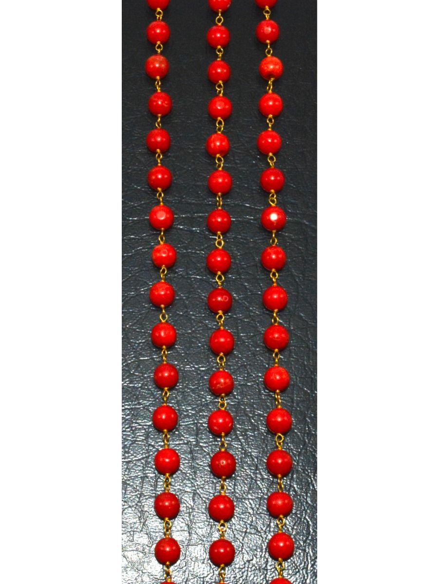 Amazing 14k Solid yellow Gold Bracelet Studded With Coral Stone