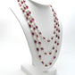 14k Solid yellow Gold Necklace With Pearl, Rubelite Stone - SGGRC-213