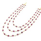 14k Solid yellow Gold Necklace With Pearl, Rubelite Stone