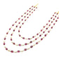 14k Solid yellow Gold Necklace With Pearl, Rubelite Stone - SGGRC-213