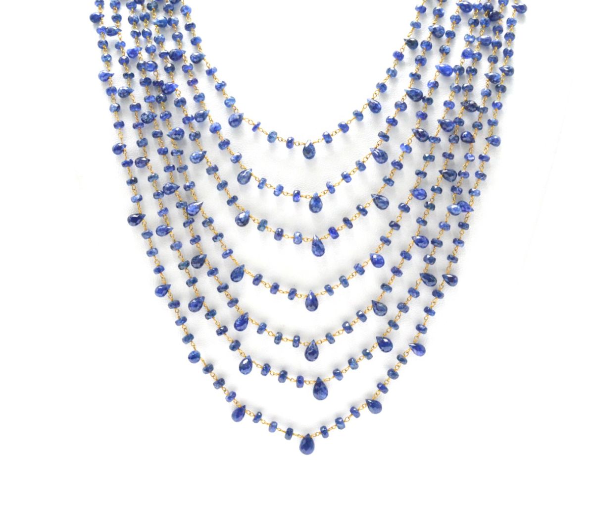 14k Solid yellow Gold Necklace With AAA Quality In 3.00 -4.00MM , SGGRC-214