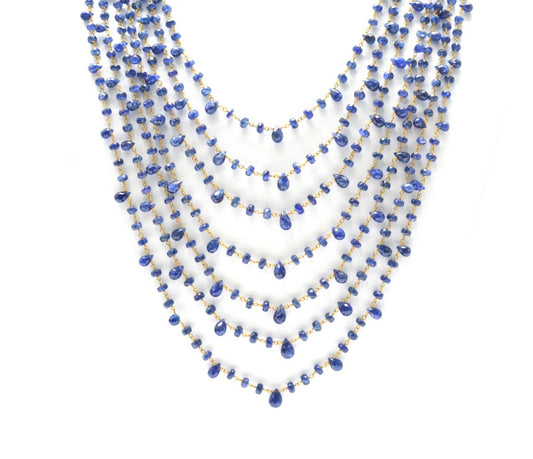 14k Solid yellow Gold Necklace With AAA Quality In 3.00 -4.00MM - view 3