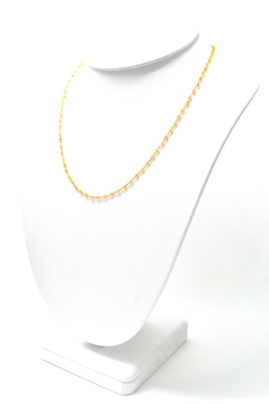 Impressive 14k Solid yellow Gold Necklace In 2mm Size - view 3