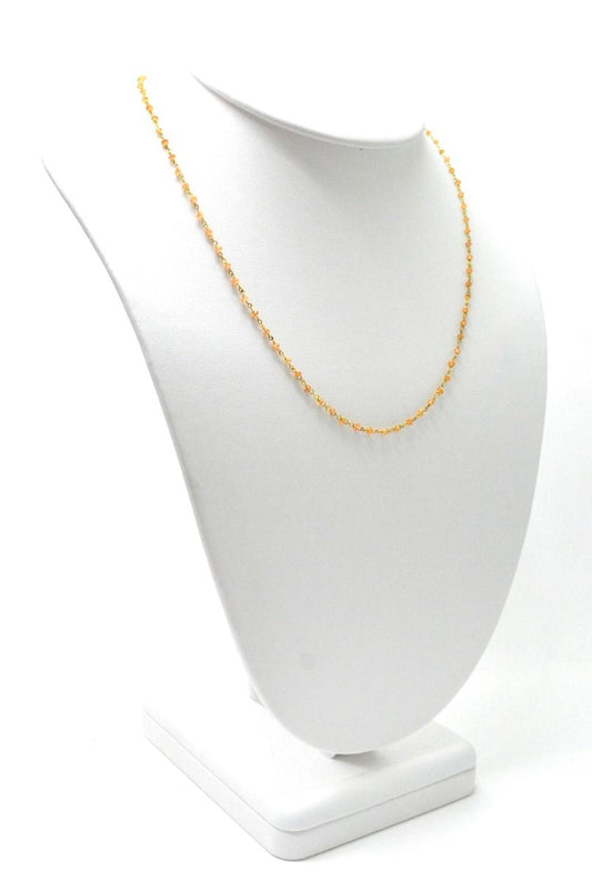 Impressive 14k Solid yellow Gold Necklace In 2mm Size, SGGRC-215 - view 3