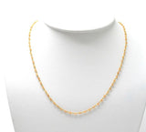 Impressive 14k Solid yellow Gold Necklace In 2mm Size