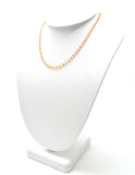 14k Solid yellow Gold Necklace With Natural Cornelian Stones - 2.50 MM, SGGRC-217