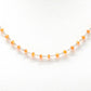 14k Solid yellow Gold Necklace With Natural Cornelian Stones - 2.50 MM