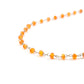 14k Solid yellow Gold Necklace With Natural Cornelian Stones - 2.50 MM