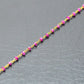 14k Solid yellow Gold Necklace Studded With Pink Sapphire Stone - SGGRC-218