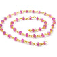 14k Solid yellow Gold Necklace Studded With Pink Sapphire Stone