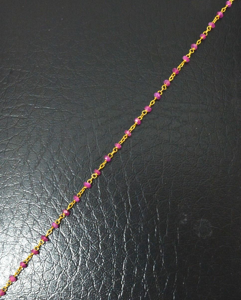 14k Solid yellow Gold Necklace With AAA Quality - 2MM Size,  SGGRC-219