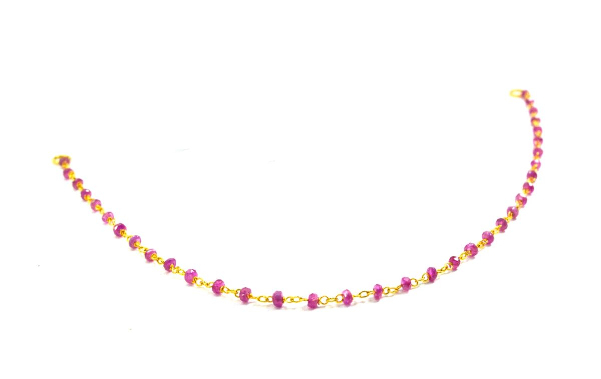 14k Solid yellow Gold Necklace With AAA Quality - 2MM Size