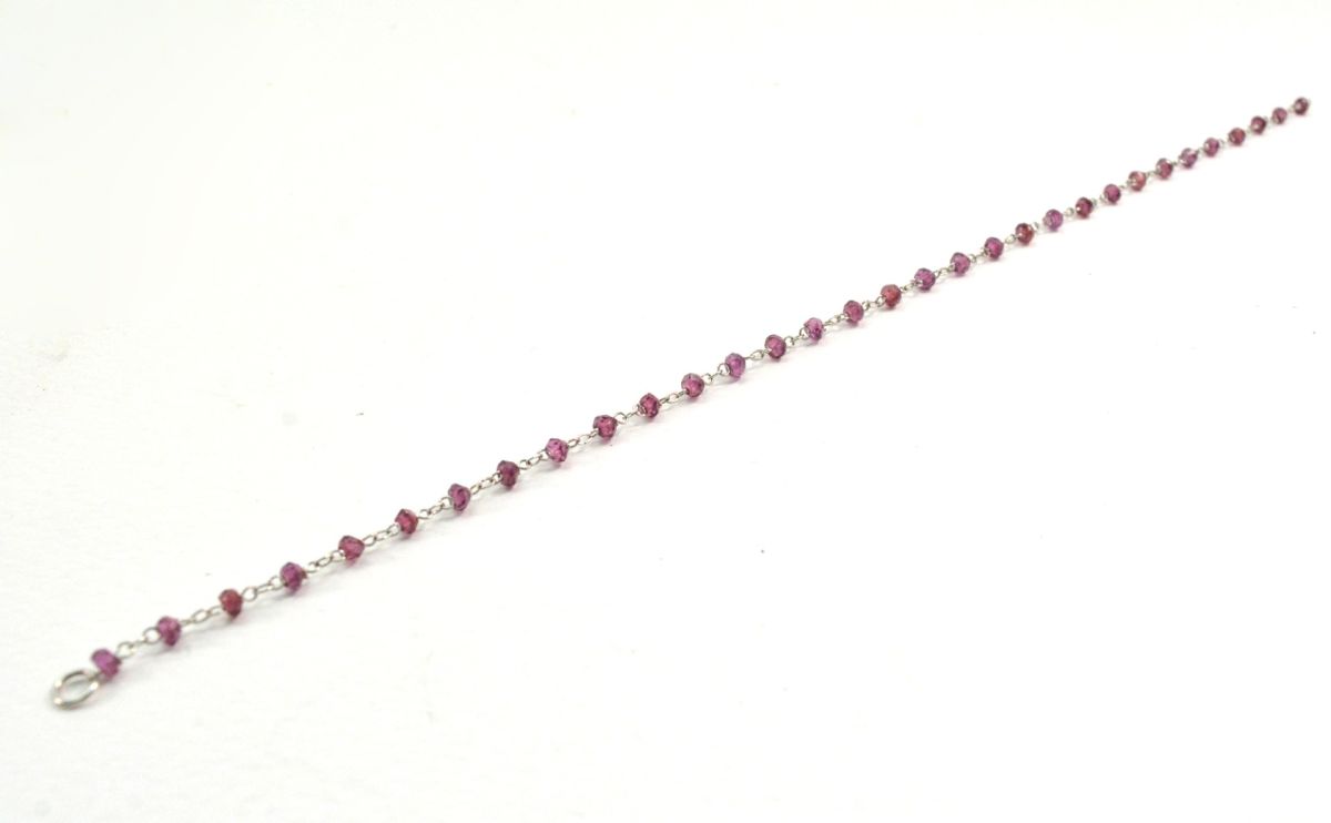 14k Solid yellow Gold Necklace Studded With Tourmaline Stone - SGGRC-220