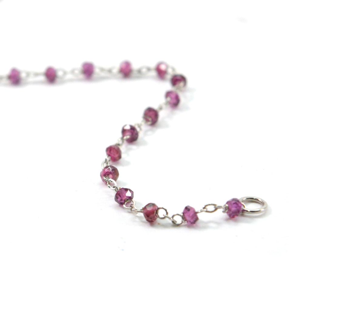 14k Solid yellow Gold Necklace Studded With Tourmaline Stone - SGGRC-220