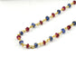 14k Solid yellow Gold Necklace Studded With Natural Ruby, Sapphire Stones - SGGRC-221