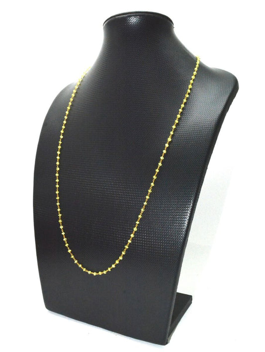 14k Solid yellow Gold Necklace With AAA Quality - 2.50 MM Size - view 3