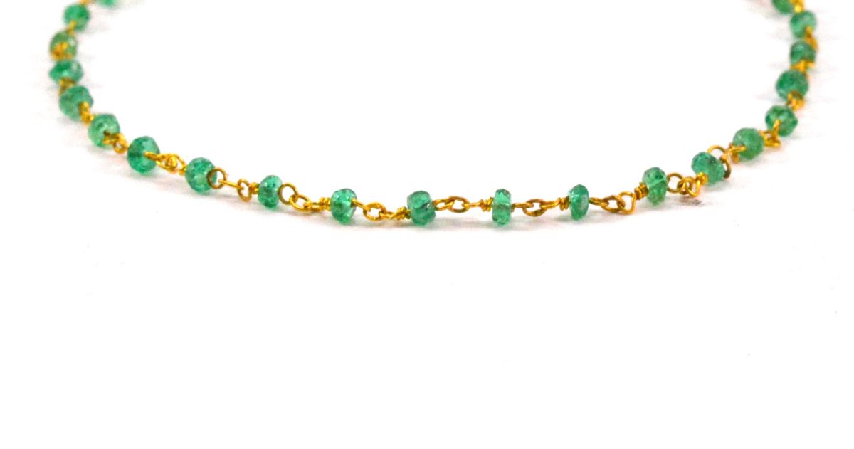 Gorgeous 14k Solid yellow Gold Necklace In Roundel Shape - 2mm, SGGRC-223