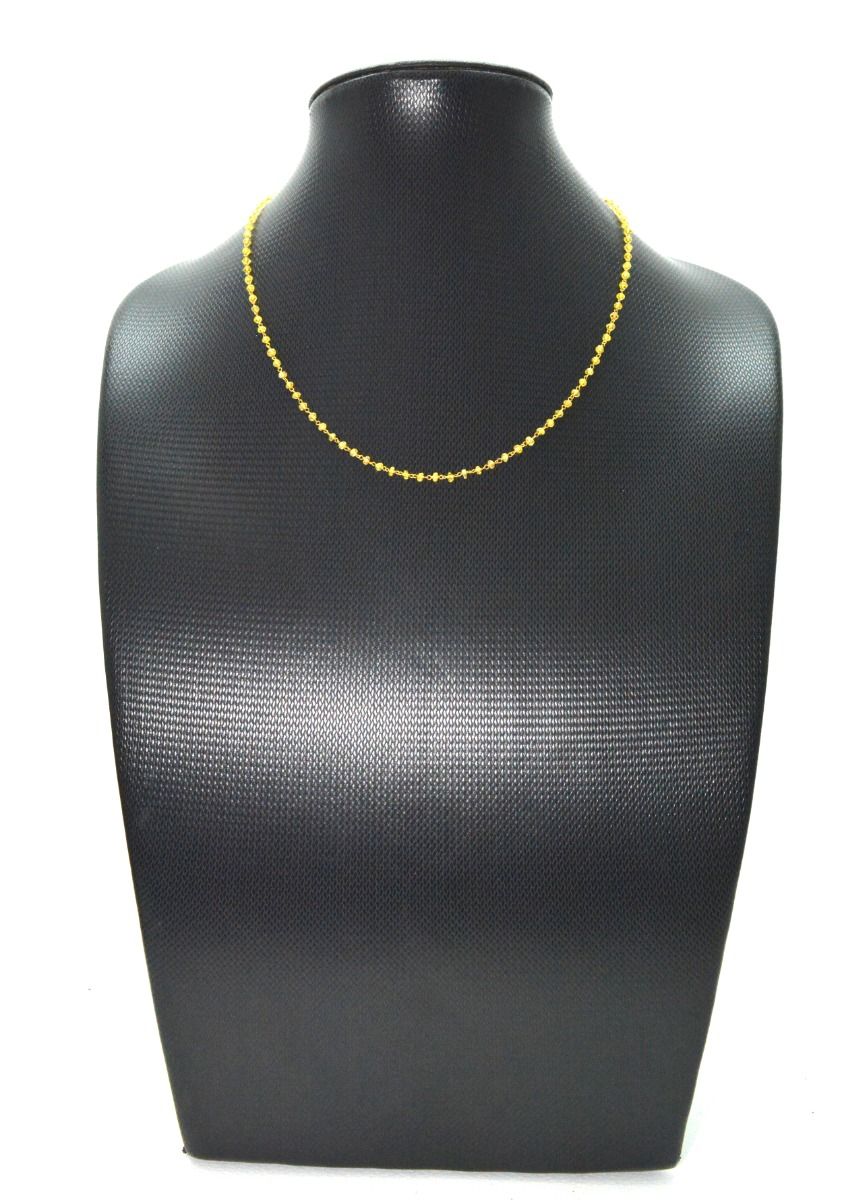 Wonderful 14k Solid yellow Gold Necklace With  Yellow Sapphire Stones - SGGRC-226