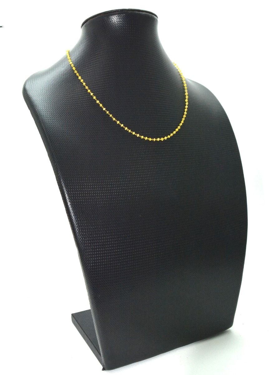 Wonderful 14k Solid yellow Gold Necklace With  Yellow Sapphire Stones - SGGRC-226