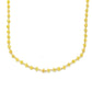Wonderful 14k Solid yellow Gold Necklace With  Yellow Sapphire Stones - SGGRC-226