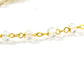 Lovely 14k Solid yellow Gold Necklace Studded With Crystal Stone - SGGRC-227
