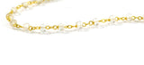 Lovely 14k Solid yellow Gold Necklace Studded With Crystal Stone - SGGRC-227