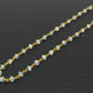 14k Solid yellow Gold Necklace - Natural Blue Topaz, 2.50 MM