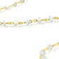 14k Solid yellow Gold Necklace - Natural Blue Topaz, 2.50 MM