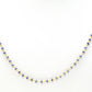 Stunning 14k Solid yellow Gold Necklace With Blue Sapphire In 2mm Size - SGGRC-229
