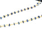 Stunning 14k Solid yellow Gold Necklace With Blue Sapphire In 2mm Size - SGGRC-229
