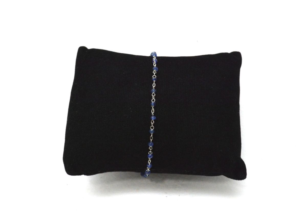 14k Solid yellow Gold Necklace Studded With Sapphire Stone, 1.50 MM - SGGRC-230