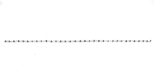 14K Solid Yellow Gold Gorgeous Wire Wrapped Necklace with AAA Quality Natural Black Spinel Stones. Roundel -2.00mm, Sold by 1 Pc - view 3