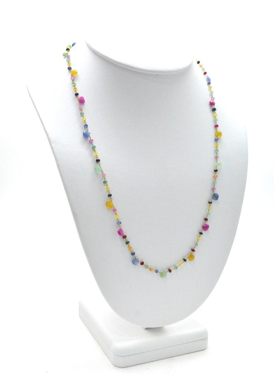 Beguiling 14k Solid yellow Gold Necklace With AAA Quality - view 3