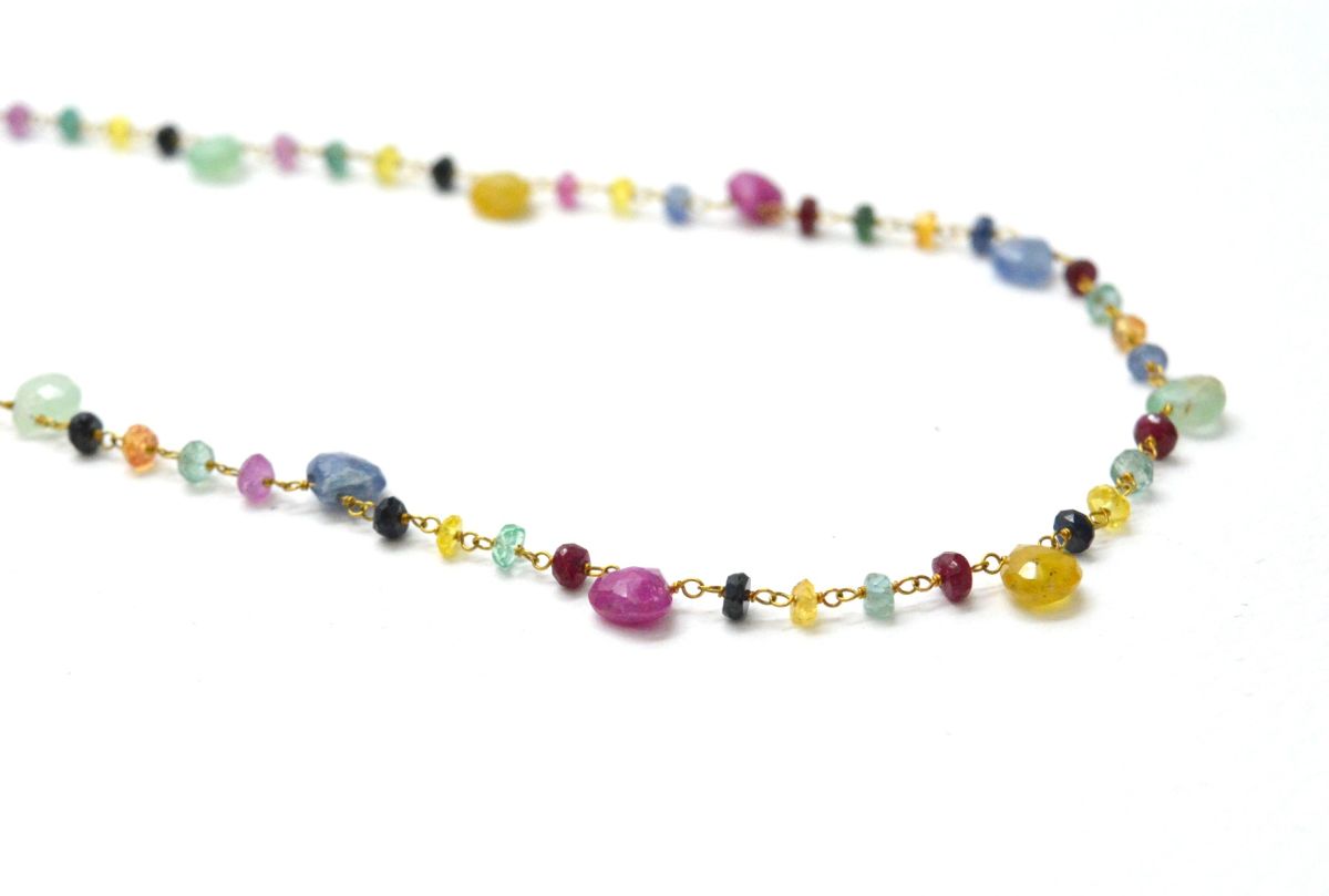 Begulling 14k Solid yellow Gold Necklace With AAA Quality - SGGRC-234